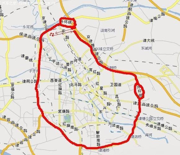 天津限号区域（天津限号区域示意图）