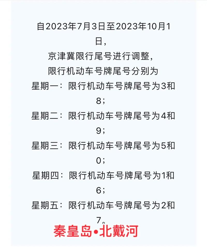 秦皇岛限号吗,秦皇岛最新限号2024