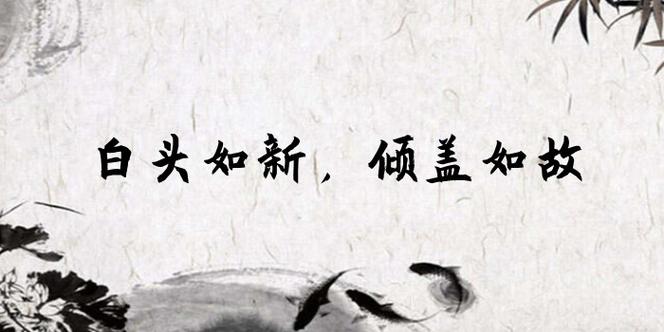 白头如新有什么历史典故(白头如新是什么意思)-第5张图片-文史 白头如新有什么历史典故(白头如新是什么意思)-第5张图片-文史