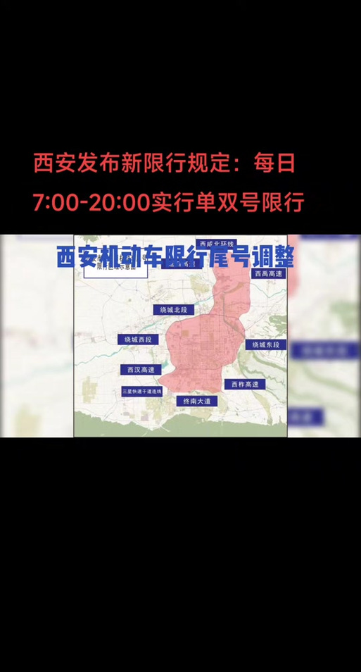 西安限号规定,西安限行规定