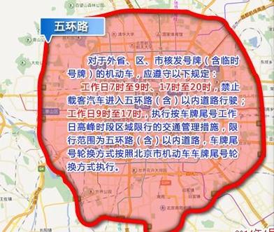 外地车牌北京限行政策,外地车牌北京限行时间和范围