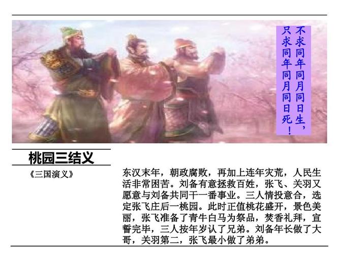 桃园结义的主人公是谁（桃园结义的人物）