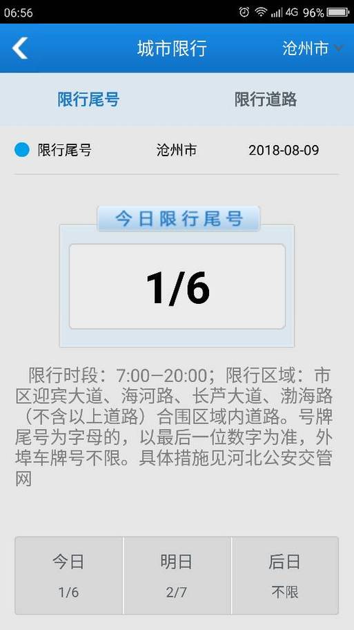 沧州市今天限行限号（沧州市今天限行限号多少）