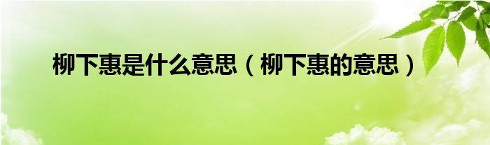 柳下惠是谁(柳下惠是夸人还是骂人)-第1张图片-文史 柳下惠是谁(柳下惠是夸人还是骂人)-第1张图片-文史