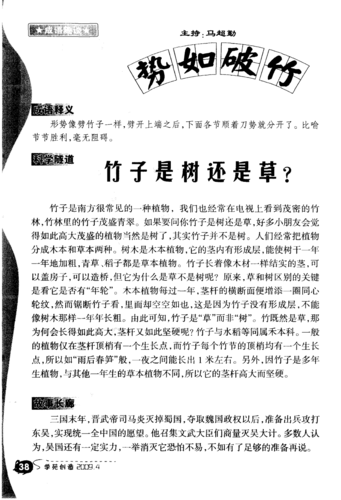 成语势如破竹的主人公是谁(势如破竹的主人公是谁?)-第3张图片-文史 成语势如破竹的主人公是谁(势如破竹的主人公是谁?)-第3张图片-文史